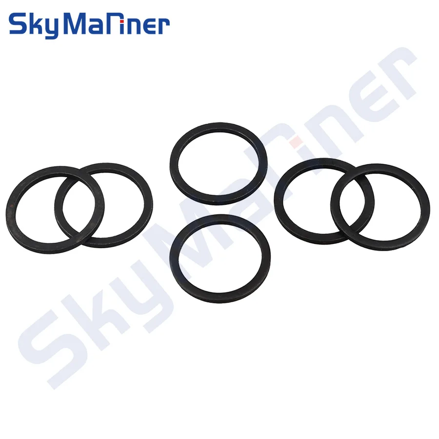 90201-14377 Plate Washer 6pcs For Yamaha Outboard Motor 2T 9.9HP 13.5HP 15HP 90201-14377-00 boat engine spare parts