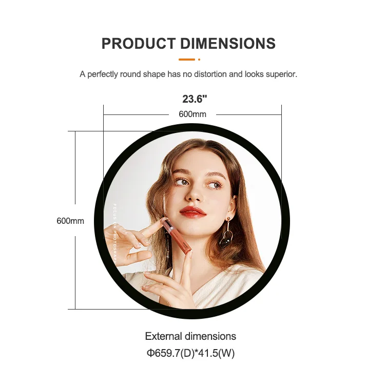 23.6 Inch Android Circle LCD Display 1280x1280 Resolution Round Touch Screen Monitor Digital Signage Kiosk