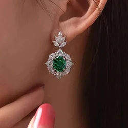 CAOSHI Delicate Luxury Bright Zirconia Pendant Earrings for Women Noble Lady Engagement Ceremony Accessories Chic Jewelry Gift