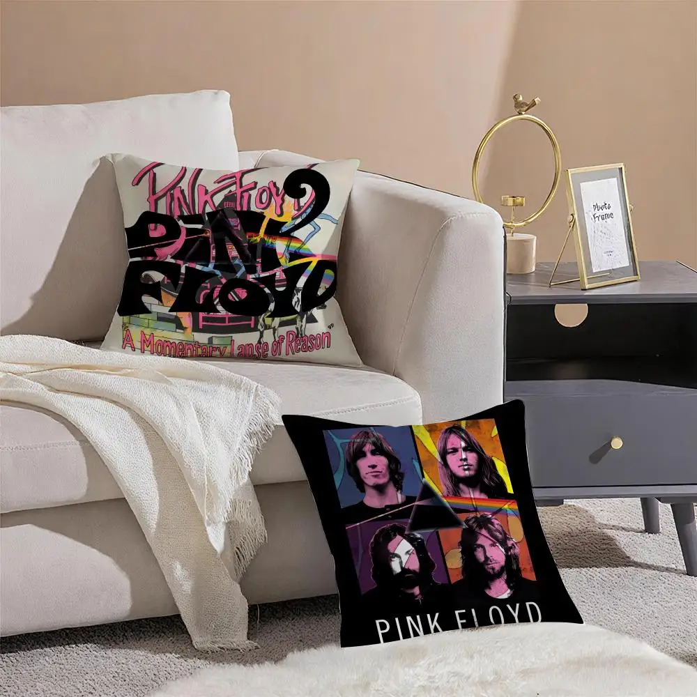Pink f-Floyd band singer Pillow Case Double-Sided Plush Sofa Cushion Covers Organic Breathable Invisible Zipper