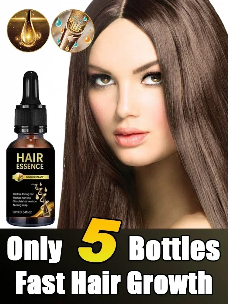 Natural Hair Growth Oil Efficient Anti Hair Loss Nourishing Essential Oil For Dense Repair Damaged Hair Moisturizing Smooth Oil