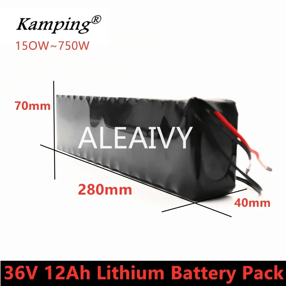 36V 10S3P 12.0Ah High Power Capacity 42V 18650 Lithium Battery Pack For Ebike Electric Car Bicycle Scooter Belt 20A BMS+Charger