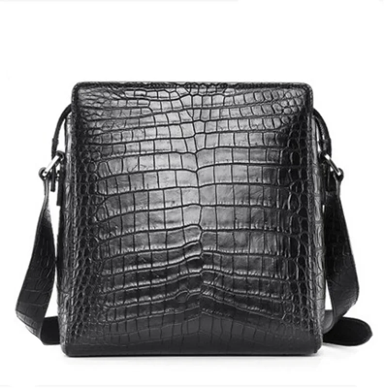 hanlante crocodile  Cross-body men leather bag men  crocodile leather casual men single shoulder