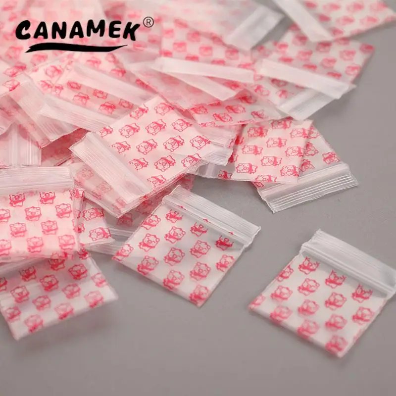 100Pcs Mini Zip lock Bags Cheaper Small Plastic Zipper Bag Plastic Packaging Bags Ziplock Pill Packaging Pouches Ziplock Bag