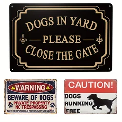Aluminum Beware of Dog Sign for Outdoor Fence, Gate, Farm, and Home or bar decoration signs made of tin material