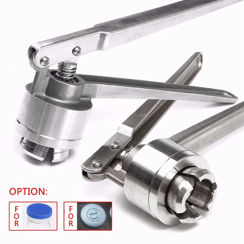 

Stainless Steel Manual Vial Crimper Hand Sealing Machine For Crimping 20Mm Flip Off Caps For Aluminum