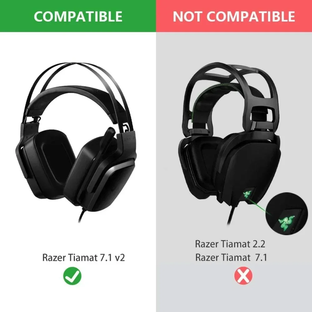 Ersatz QuickFit Protein PU Ohrpolster Tassen Abdeckung Pads Ohrpolster Ersatzteile für Razer Tiamat 7.1 V2 Headsets Kopfhörer