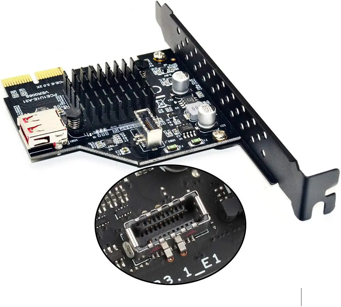 

NEW Add on Card PCI Express 3.0 X2 USB 3.1 TYPE-E Card PCIe Front Type-C Adapter Riser Type-E USB3.1 A-KEY 10Gbps Expansion Card