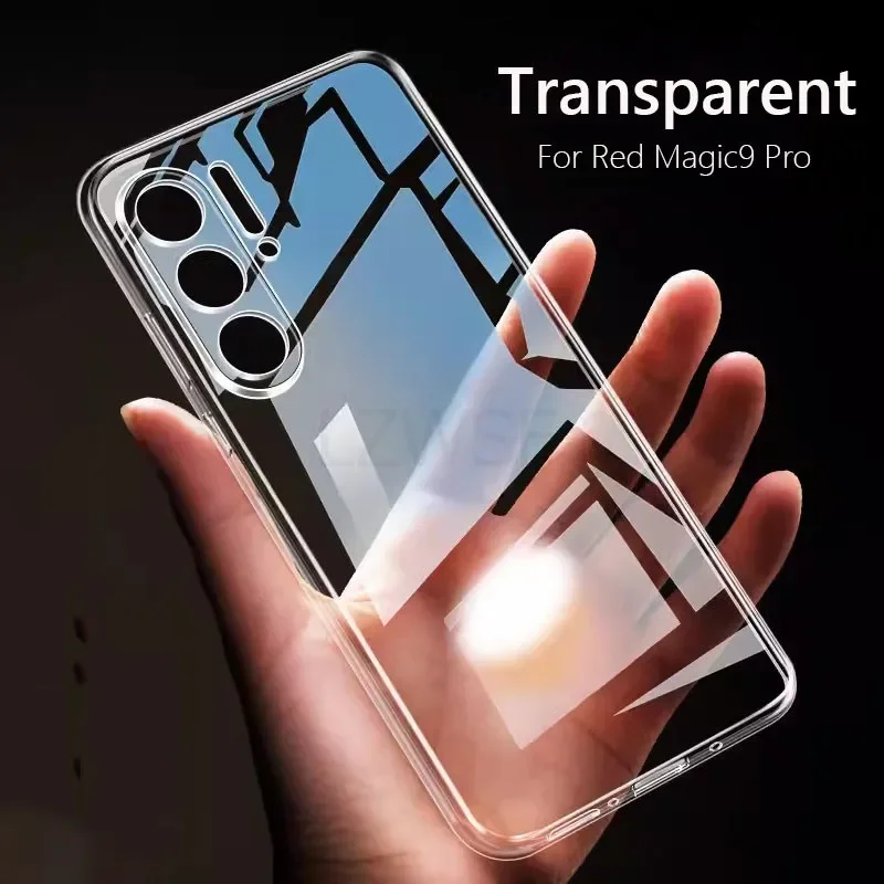 For Red Magic 9 Pro Case Simple Slim Soft TPU Clear Transparent Phone Case On For ZTE nubia Red Magic 9 Pro Plus + 5G Cover