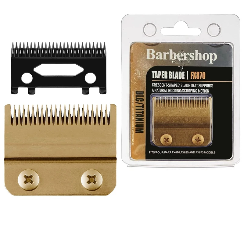 Replacement Blades Compatible with BaBylissPRO FX870/FXF880/FX810/FX825/FX673N Clippers, DLC For BaByliss FX Clipper
