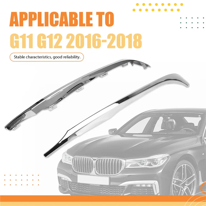 

AB96-For BMW 7 Series Front Bumper Grille Molding Trim High Configuration 2016-2018 G11 G12 51117369893 51117369894