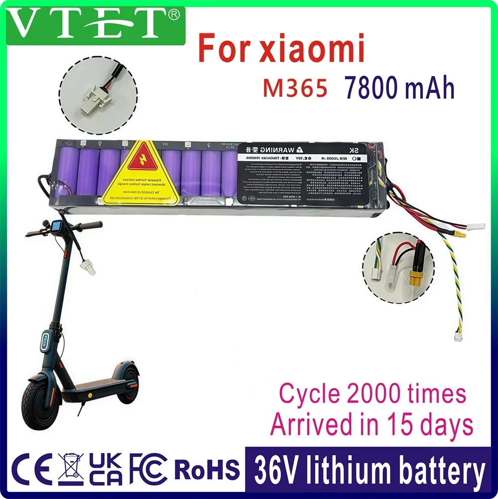 

2025 100% Original 36V 7800mAh Battery for Xiaomi M365 M356 Pro Special Battery Pack 36V Li-ion Battery Riding 40km Diy 18650