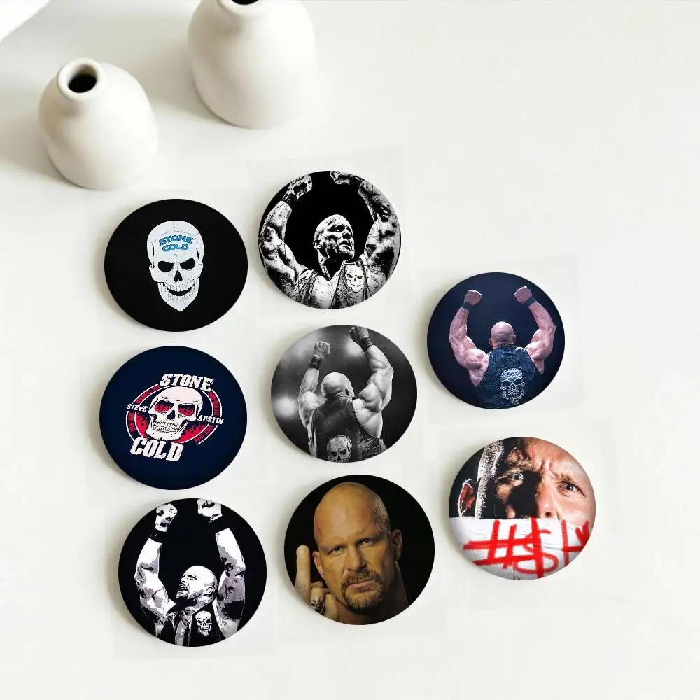 Wrestler Stone Cold Steve Austin 25mm 32mm 44mm 58mm 75mm Brooches Badges Pins for Accessories Gift