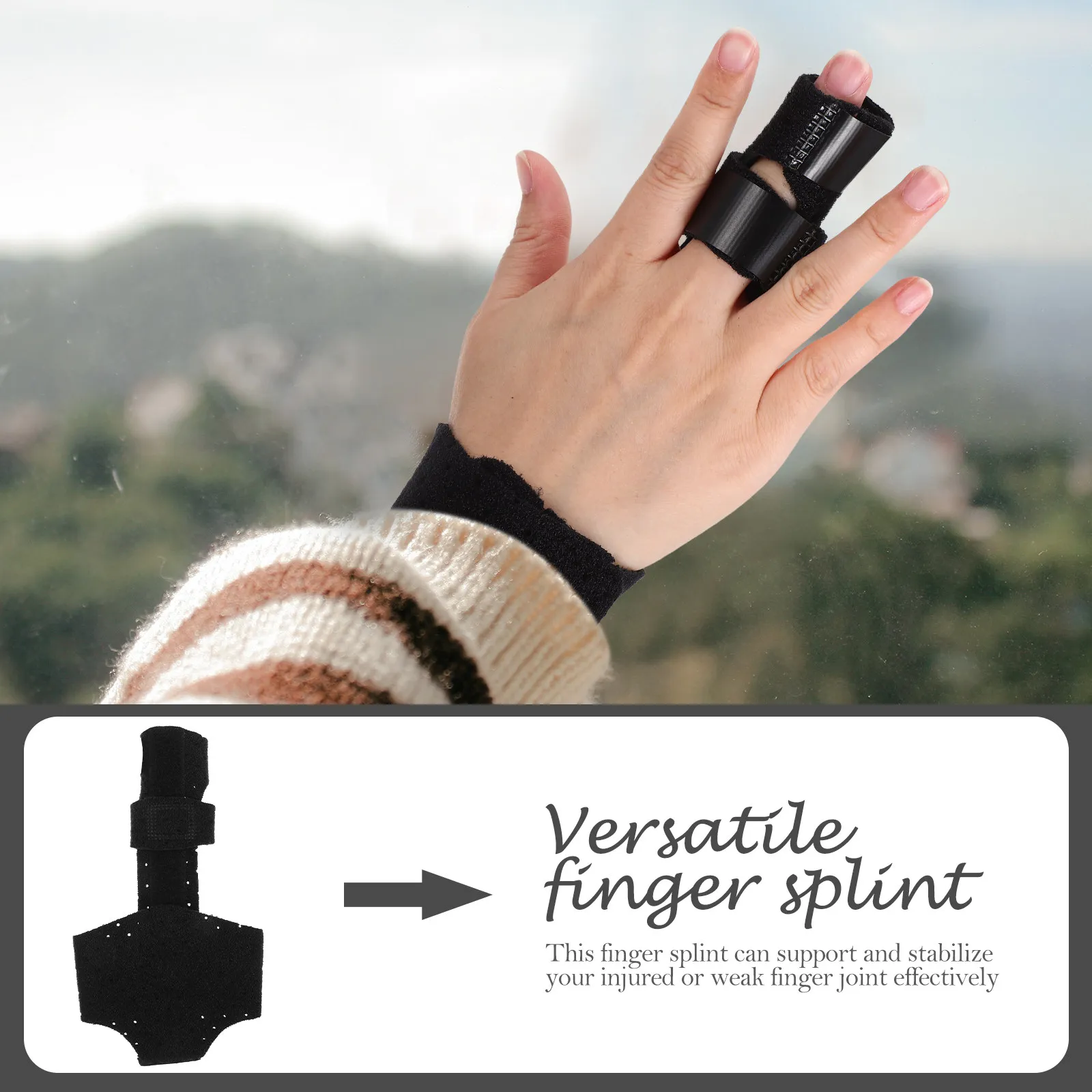 

Универсальная стальная шина-фиксатор для пальцев при артрите, синдроме запястного канала, триггерном пальце, для поддержки и стабилизации травмированных и ослабленных суставов, левая/правая рука