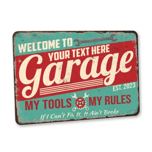 Custom Garage Sign Man Cave Gift for Men Dad Father Metal Sign Auto 108120129006