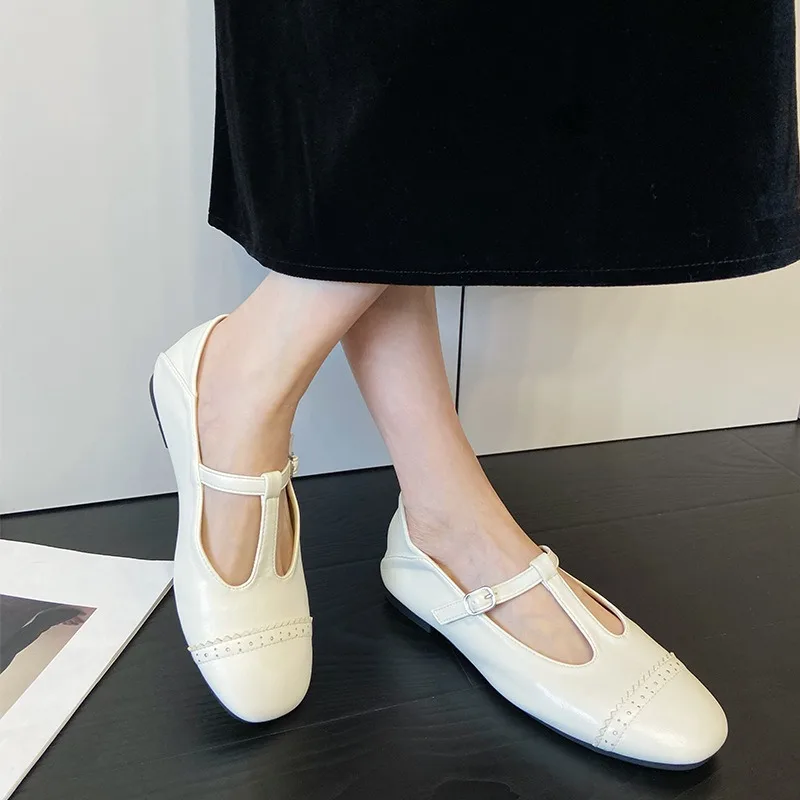 

Retro Women Mary Jane Shoes Exquisite Soft Leather Casual Shoes for Woman Comfort Shallow Flat Shoe Designer Shoes Zapatos Mujer