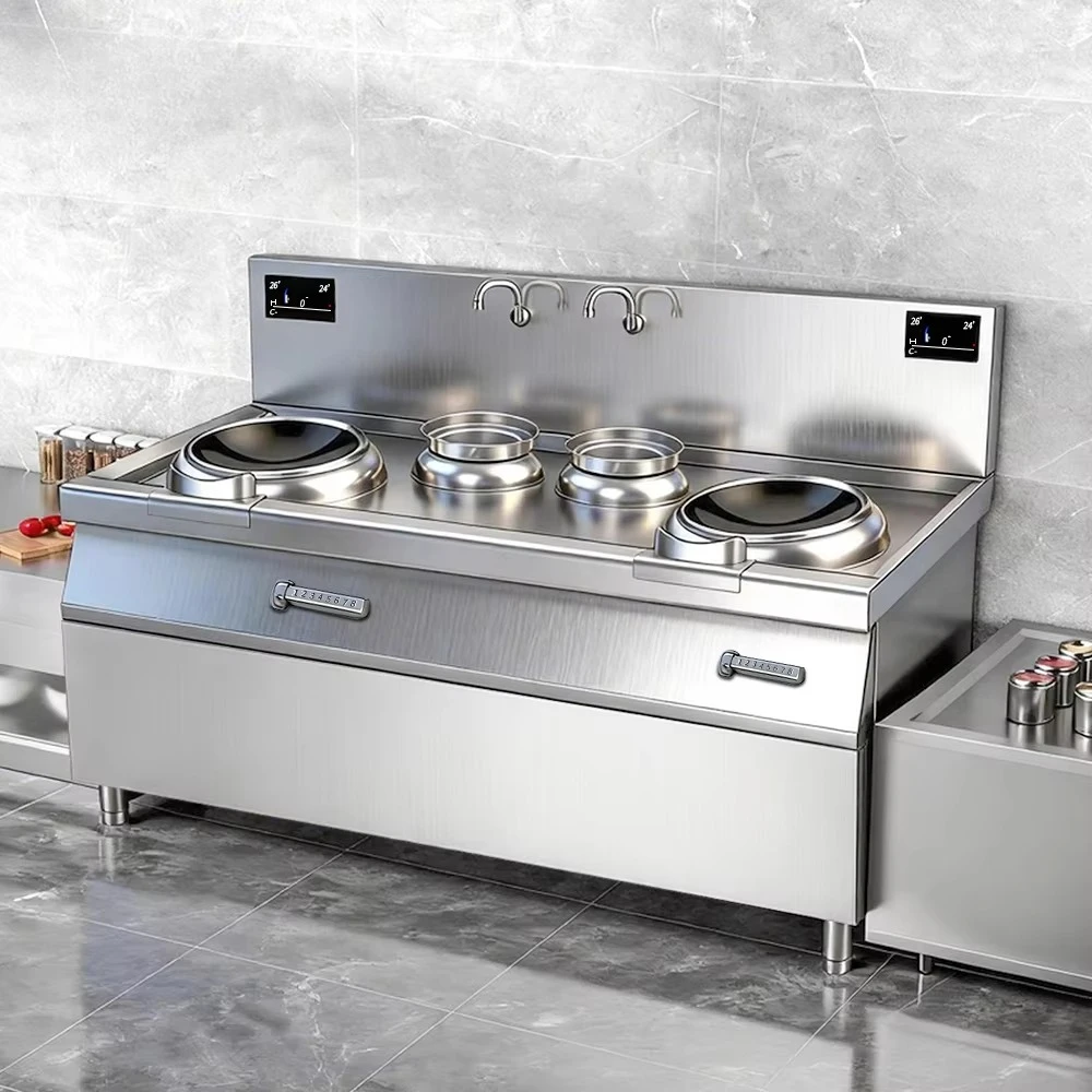 

Промышленная индукционная плита-вок для интенсивного использования, электрическая плита-вок для промышленной кухни, высокоэффективная плита для жарки во фритюре