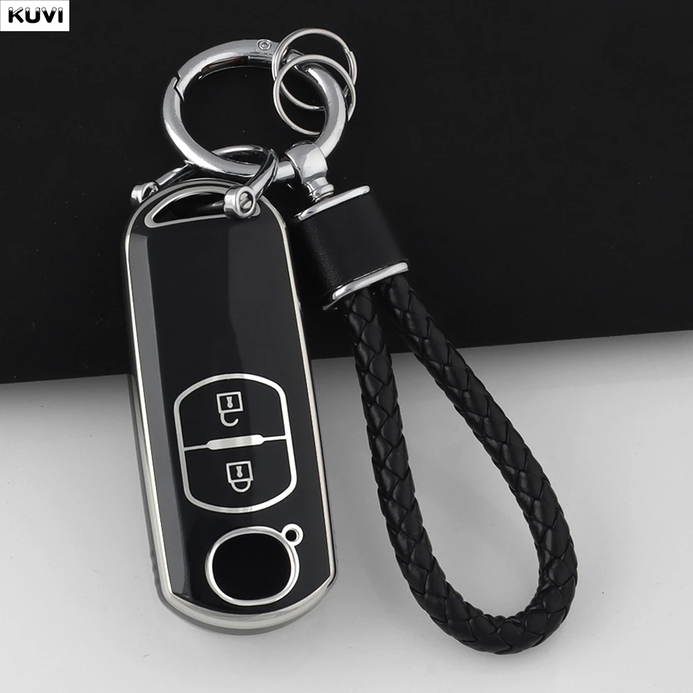2 Button TPU Car Remote Key Case Cover For Mazda 2 3 6 Atenza Axela Demio CX-5 CX5 CX-3 CX7 CX-9 2015 2016 2018 2019 Accessories