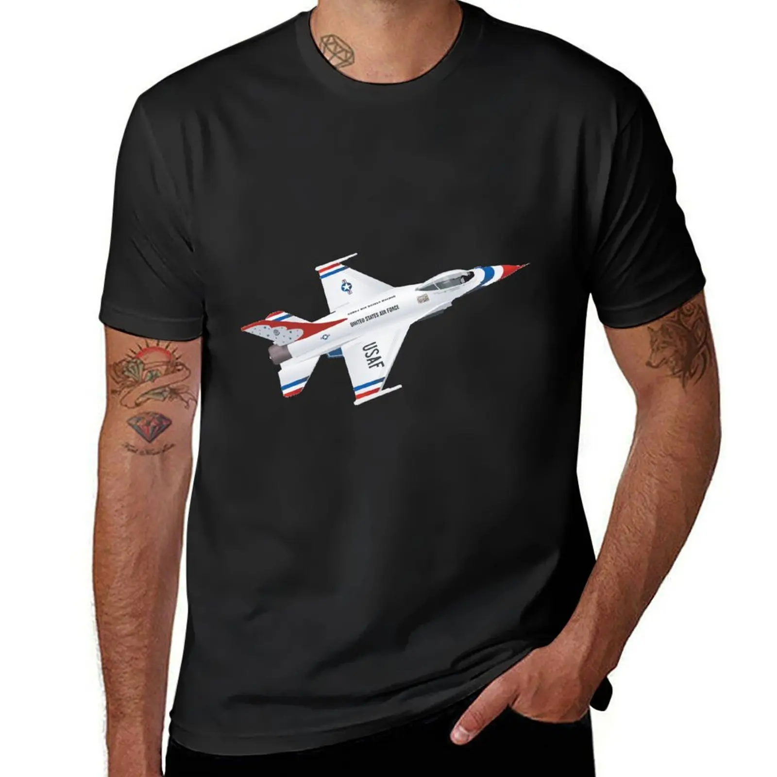 F-16: Thunderbirds T-Shirt plus sizes sublime customizeds mens t shirts casual stylish