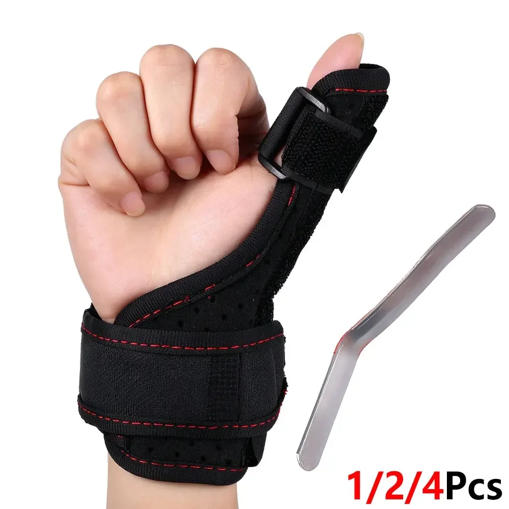 1/2/4Pcs Thumb Spica Splint Wrist Brace, Removable Aluminum Support Plate,Lightweight Breathable Protector for Tendonitis,Sprain
