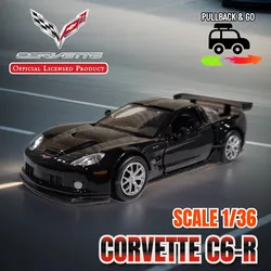 金属製のダイキャストカーモデル、resterca eveurcorvette c7c6スケール、ミニチュアコレクション車、趣味のおもちゃ、男の子のクリスマスギフト、1:36