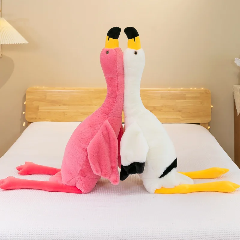 130cm/160cm Giant Flamingos Plush Toys Cute Birds Stuffed Animals Kids Sleeping Pillows Room Decor Christmas Gifts for Girls