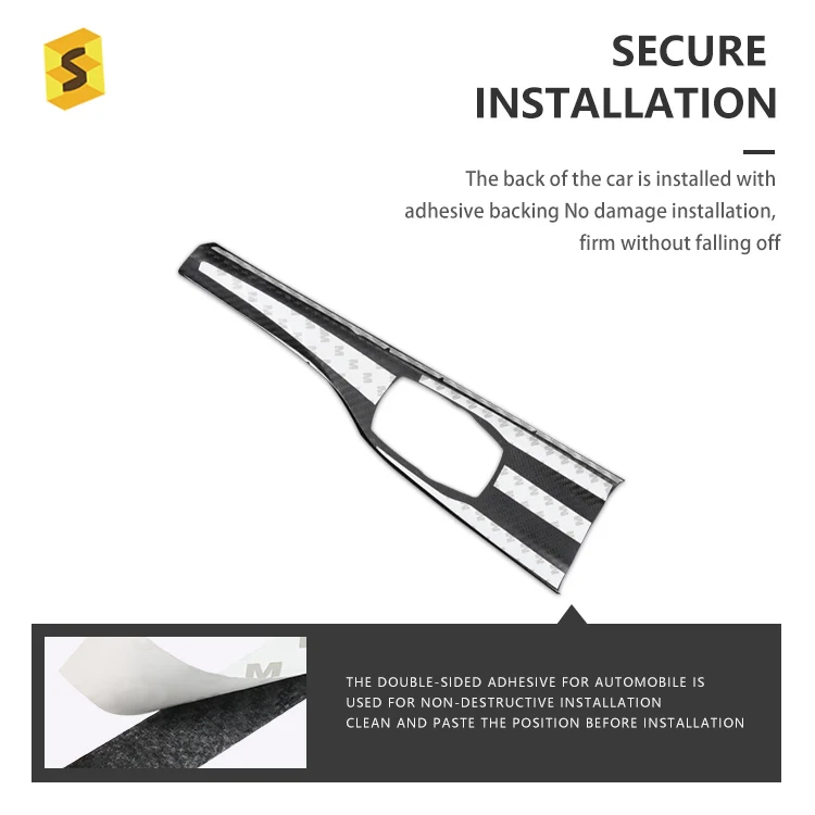 For Carbon Fiber RHD Car Interior Accessories F80 F82 Multimedia Panel Cover for F30 F31 F34 F34 F36 Multimedia Panel
