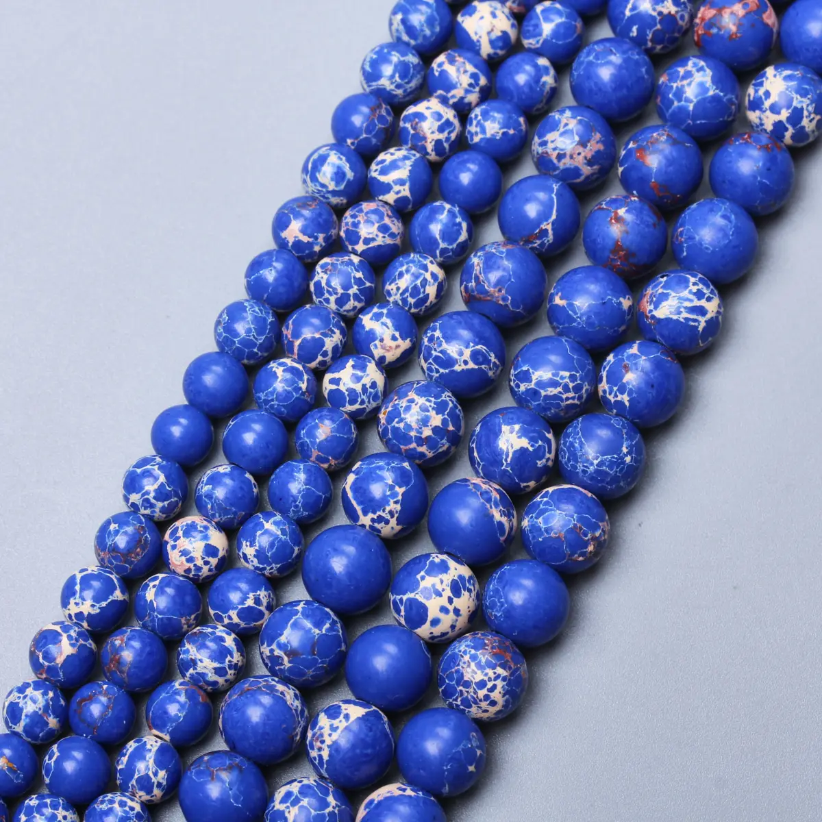 4/6/8/10mm High Quality Blue Natural Stone Emperor Stone Round Beads DIY Bracelet Jewelry Accessories