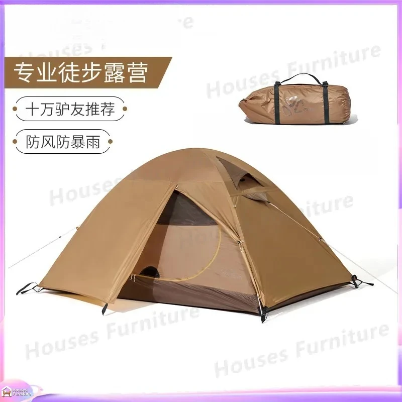 For 2 3 4 Person Camping Tent Outdoor Portable Windproof Rainstorm Shelter Wild Hiking Backpacking Waterproof Family Car Roof