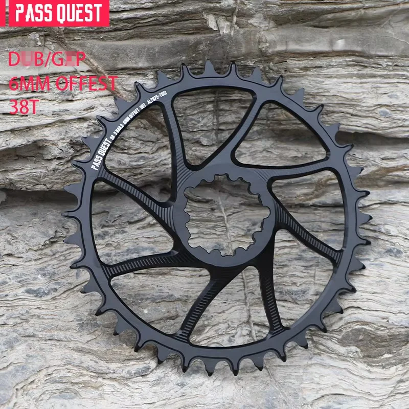 PASS QUEST 6mm Offset Bicycle Chainring 38/40/42/44/46T Gravel