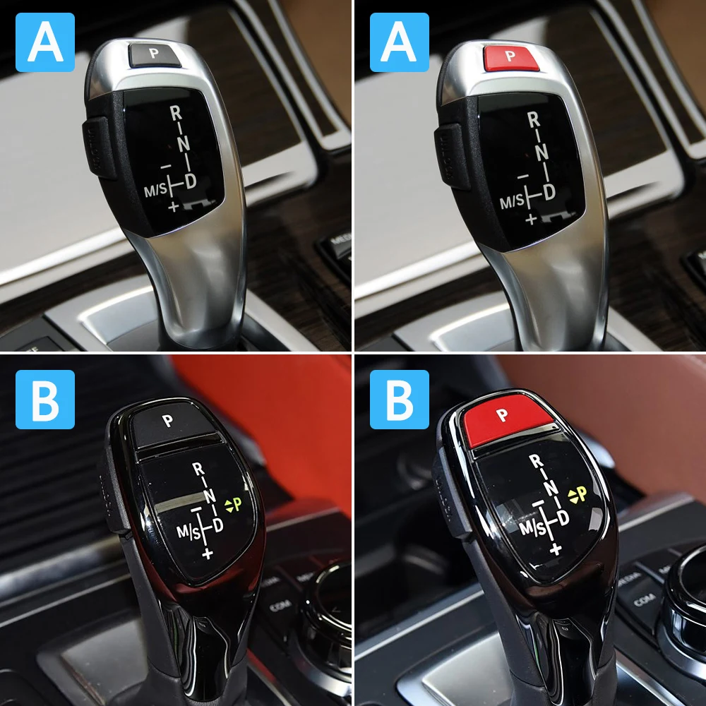 LHD RHD Car Gear Shift Lever Auto P Parking Button Cap For BMW X5 X6 E70 E71 E72 F15 F16 2008 2009 2010 2011 2012 2013 2014-2019