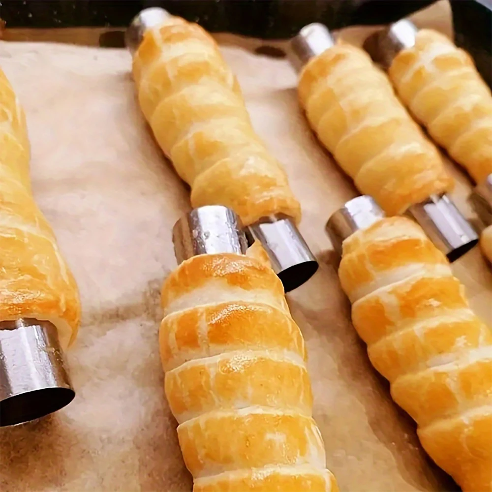 Large Stainless Steel Cannoli Tube Horn Molds DIY Horn Croissants Making Cones Cream Horn Mold Cake Baking Mold