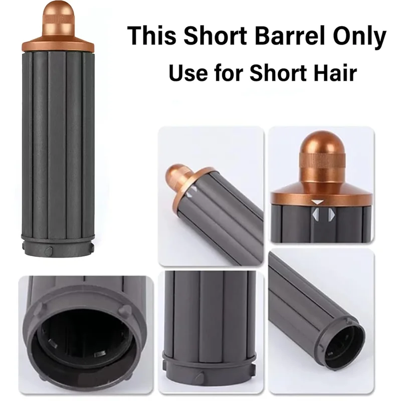A23F-2In1 Short Hair Curling Barrels 1.6 Inch/40Mm And Adapter For Dyson Airwrap Styler Into A Hair Dryer Combination