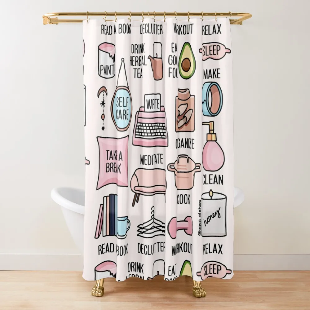 

Keep it positive by Sasa Elebea Shower Curtain Shower Set For Bathroom For Bathrooms Cover Funny Shower Curtain