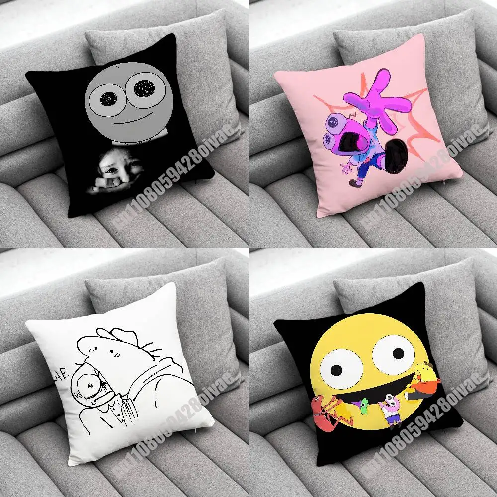 

S-Smiling Friends Pim Pimling Throw Pillow Case For Decoration 40cm 55cm 50cm 30cm Square Car Pillowcase Case