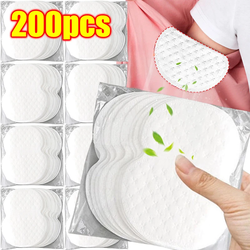 10/200pcs Unisex Summer Sweat Pads Deodorants Underarm Anti Perspiration Sweat Pads Disposable Armpit Absorb Useful Shield Pads