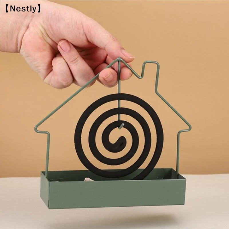 House Shaped Metal Mosquito Coil Holder Fireproof Coil Burner Stand For Home Indoor Outdoor Use〔Nest〕