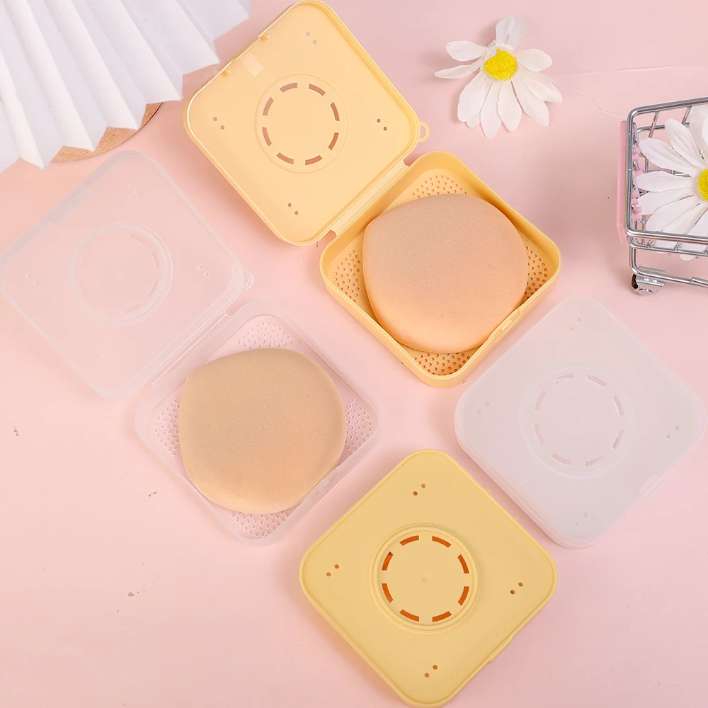 Transparent Powder Puff Beauty Egg Storage Box Safe PP Material Multifunctional Cosmetic Storage Box Waterproof Dustproof Box