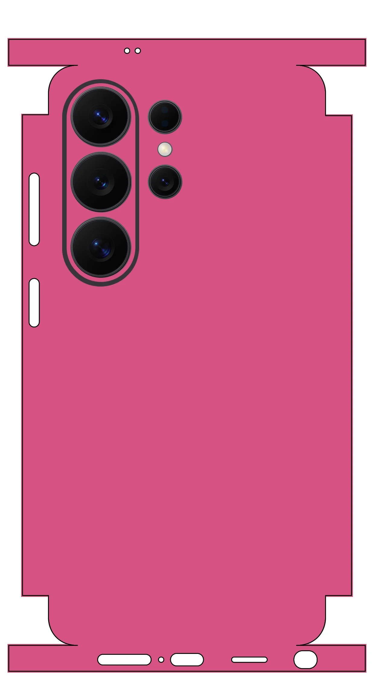 

MX009 Pink Skin for Samsung Galaxy S26 S25 S24 Ultra Back Cover Wrap Rear Screen Protector Anti-scratch Durable Sticker
