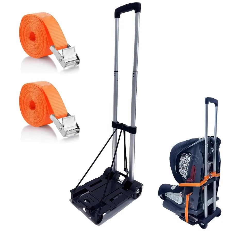 

Car Seat Travel Cart for Airport - Carseat Roller for Traveling. Extendable Base Plate Foldable storable and stowable Under You