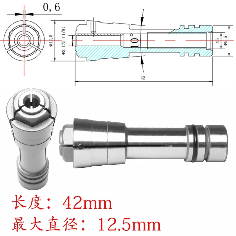 Hochpräzise Spannzangenköpfe 263504 für Schnitzmaschine DGZ-60E DGZ-60M