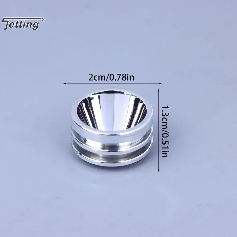 S5 20mm Riflettore liscio Torcia LED Riflettente Tazza Riflettore Arco Liscio Buccia d'arancia Foro LED 7mm