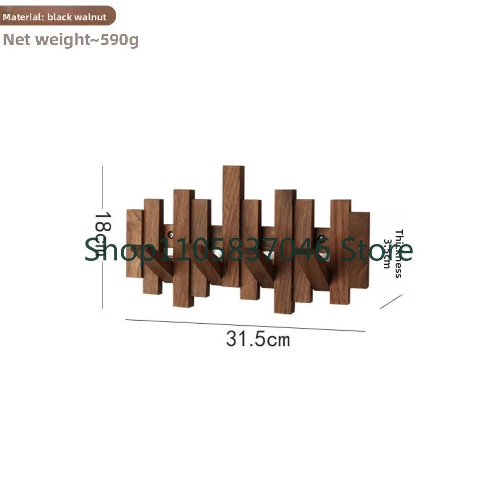 Hanging clothes rack the wall, hanging at the entrance, at entrance, entrance door, and wooden creative clothes rack behind door