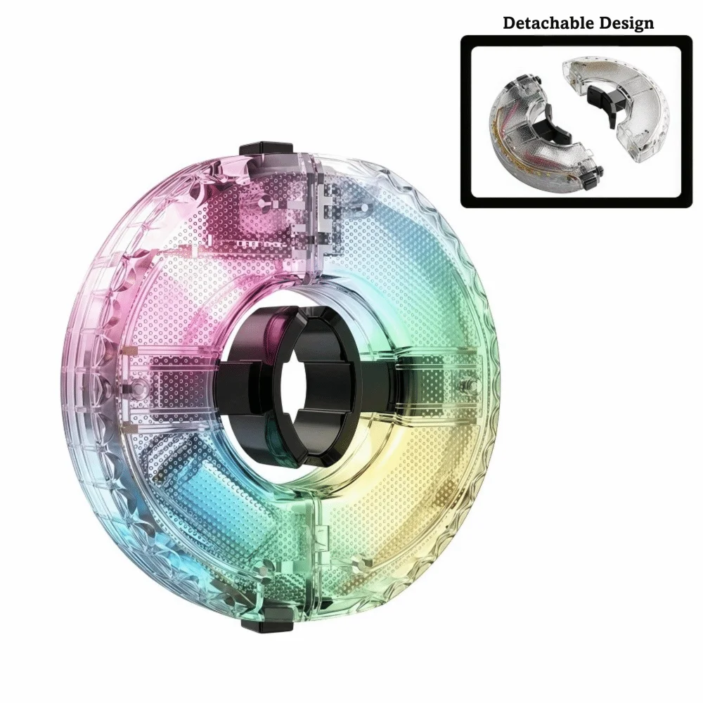Waterproof Bike Wheel Light USB Rechargeable Vibration Sensing Rechargeable LED Light Split Hub Design Bright Wheel Hub Light