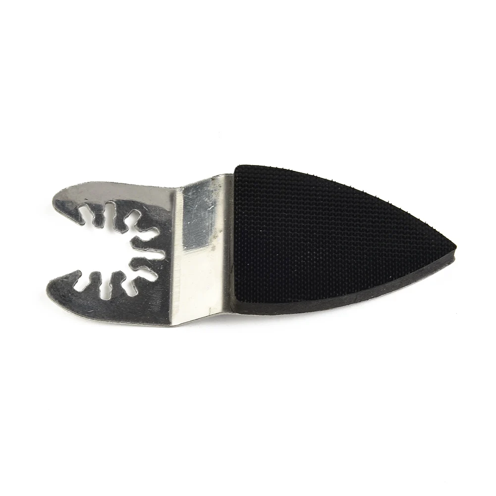 Base platorello abrasivo scanalature argento acciaio inossidabile universale 81.5*7mm Finger Sanding Multitool dito oscillante