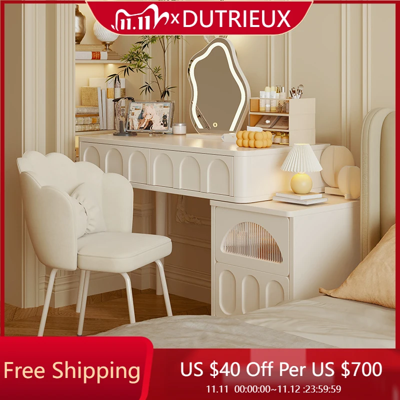 

Белый туалетный столик для спальни, аксессуары для макияжа, зеркальный стол, компьютерный туалетный столик, прикроватная тумбочка Comoda Para Quarto, мебель для дома