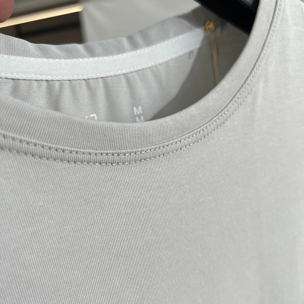 Men's Summer New Ultra-Thin Cotton Sensation Quick-Dry Outdoor Sports Casual Glued Pocket Short-Sleeve T-Shirt Trendy
