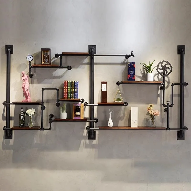 Industrial wind wall water pipe rack display stand
