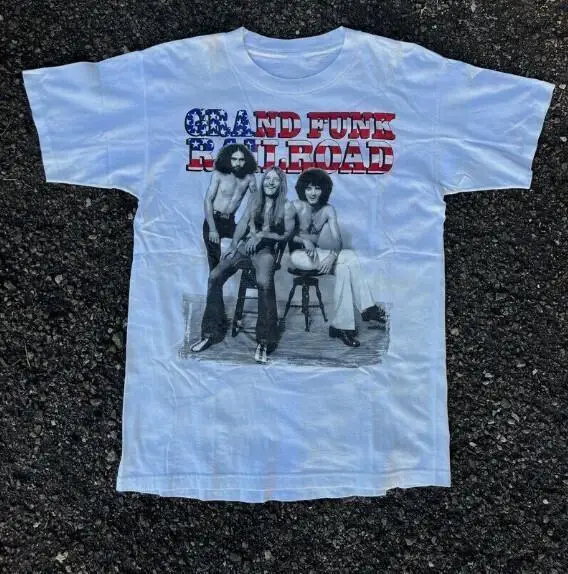 GRAND FUNK RAILROAD American Band Shirt Classic White shirt