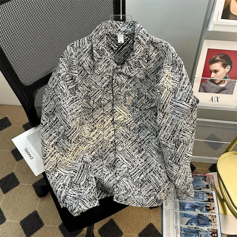 

Мужская джинсовая куртка в стиле ретро, осенняя, повседневная, в стиле стритстайл, с воротником, свободного кроя, удлиненная, с рукавами 7/8